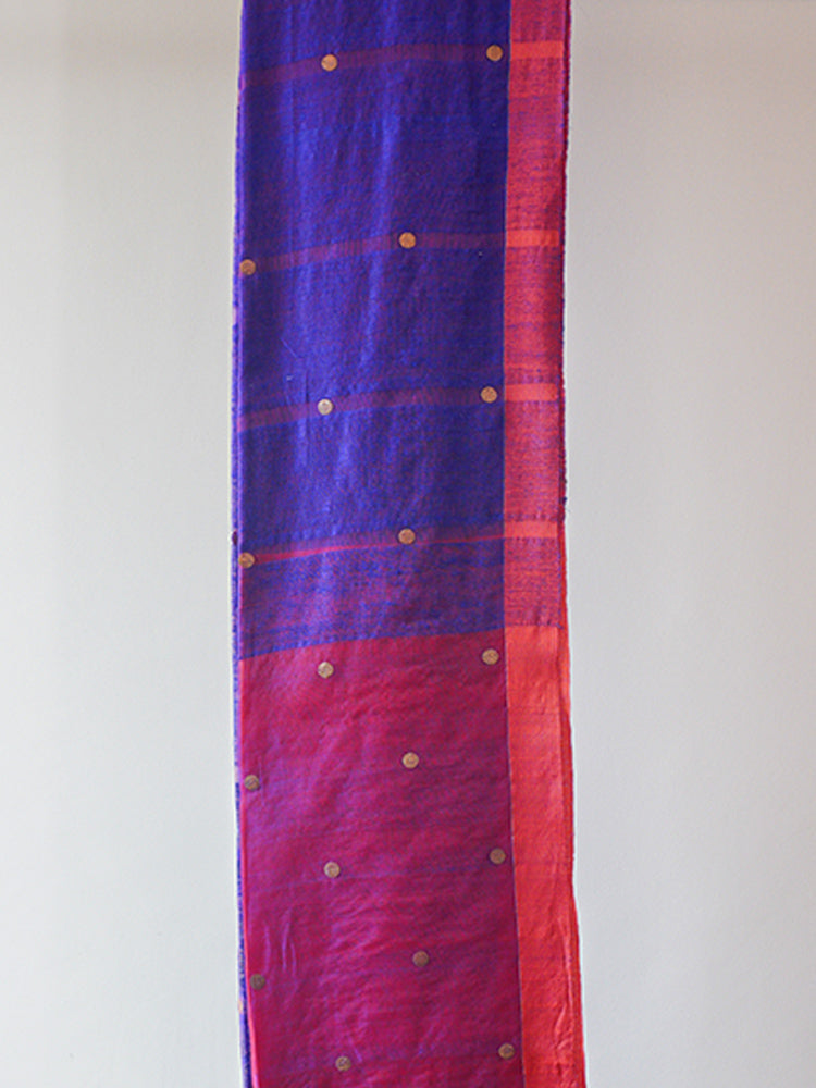 Blue Linen Sequence Saree