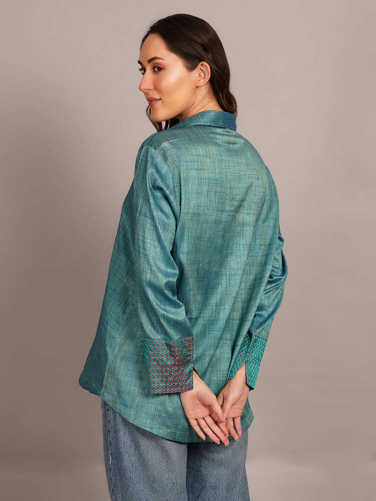 Multi Weave Shirt & Detail Kantha