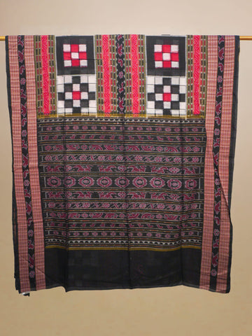 Black & Maroon Vichitrapuri Odisha Ikkat Silk Saree