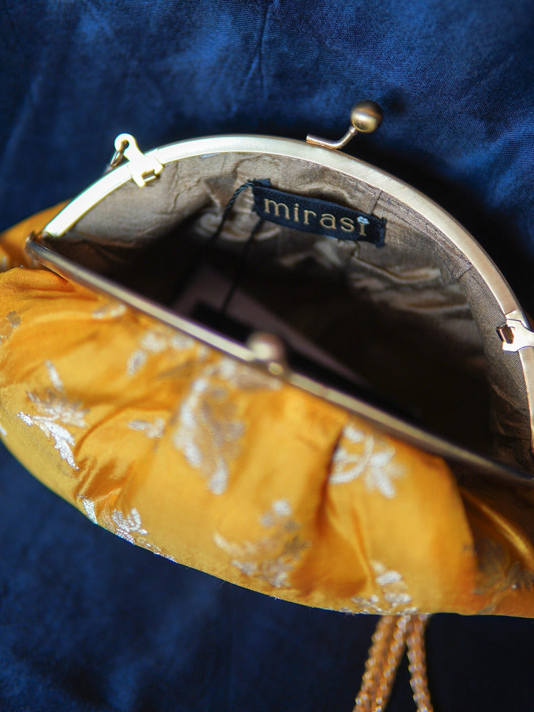 Mustard Marigold Banarasi Small Clutch Bag