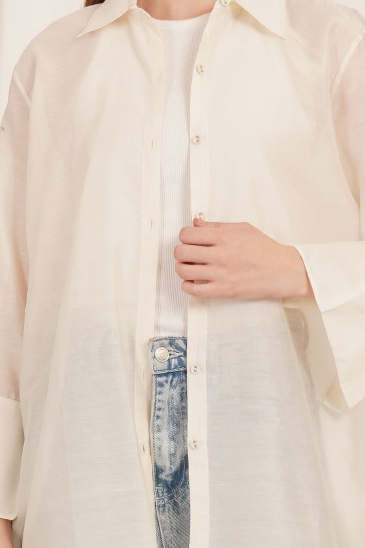 Nargis Flower White Shirt