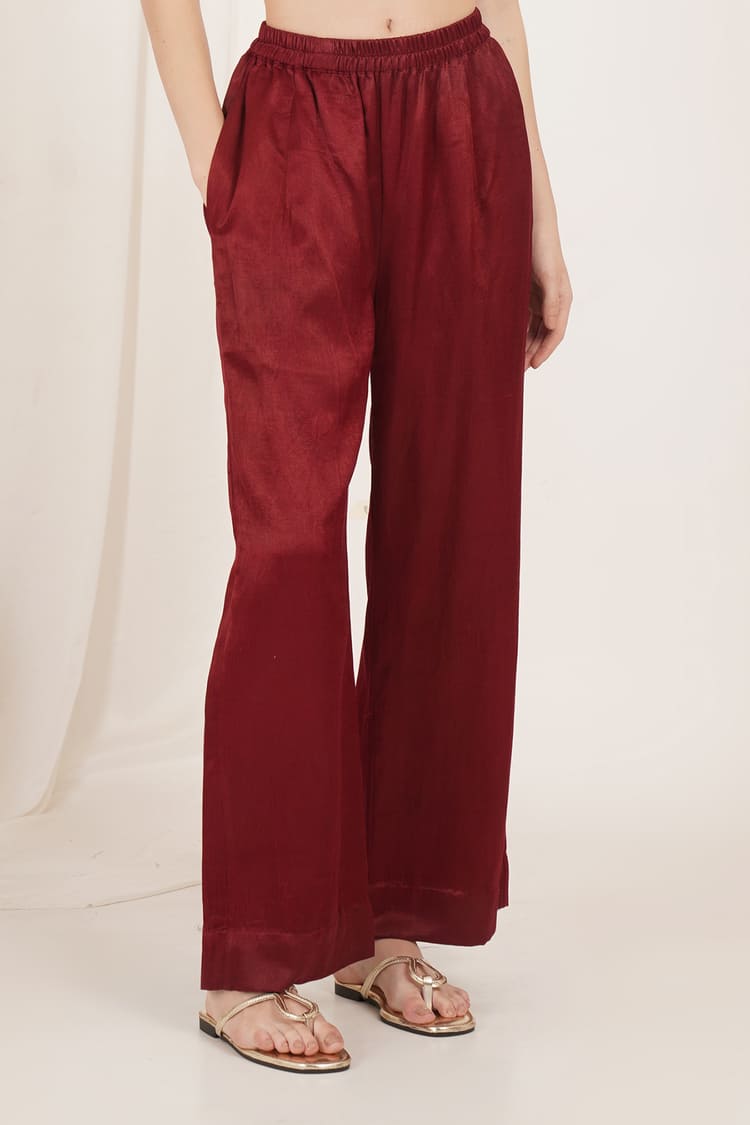 Burgundy Blossom Co-Ord Set