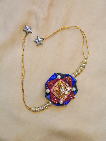 Bandhan Blue Beaded Rakhi