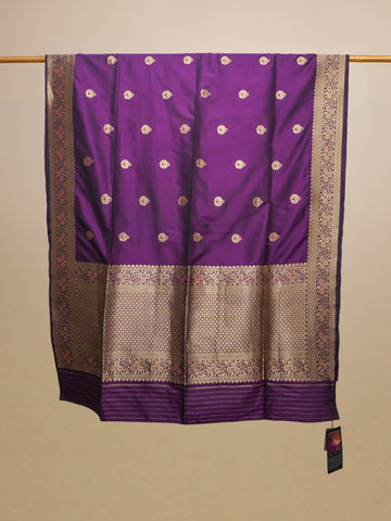 Purple Banarasi Silk Saree..