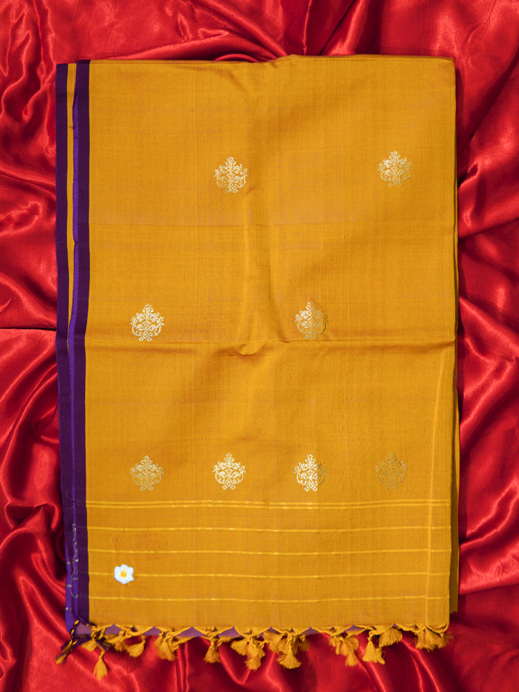 Mustard Banarasi Silk Stole