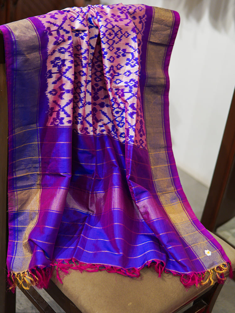 Blue Patola Dupatta