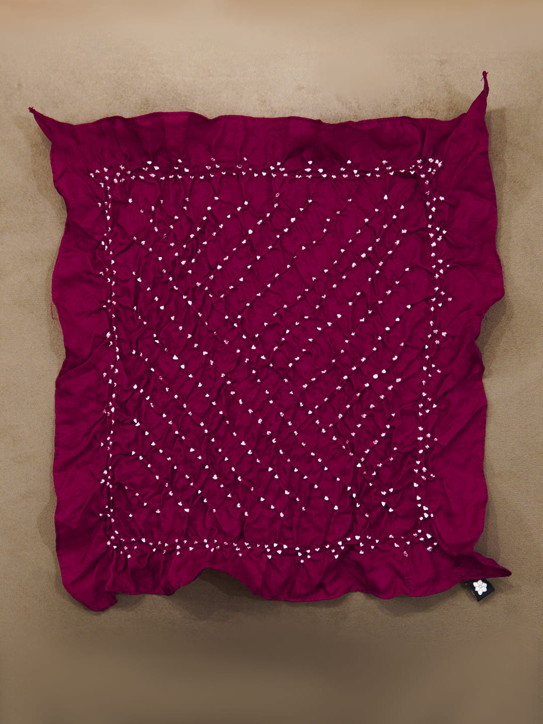 Surkh Red Ikkat Tie Pocket Squares Set