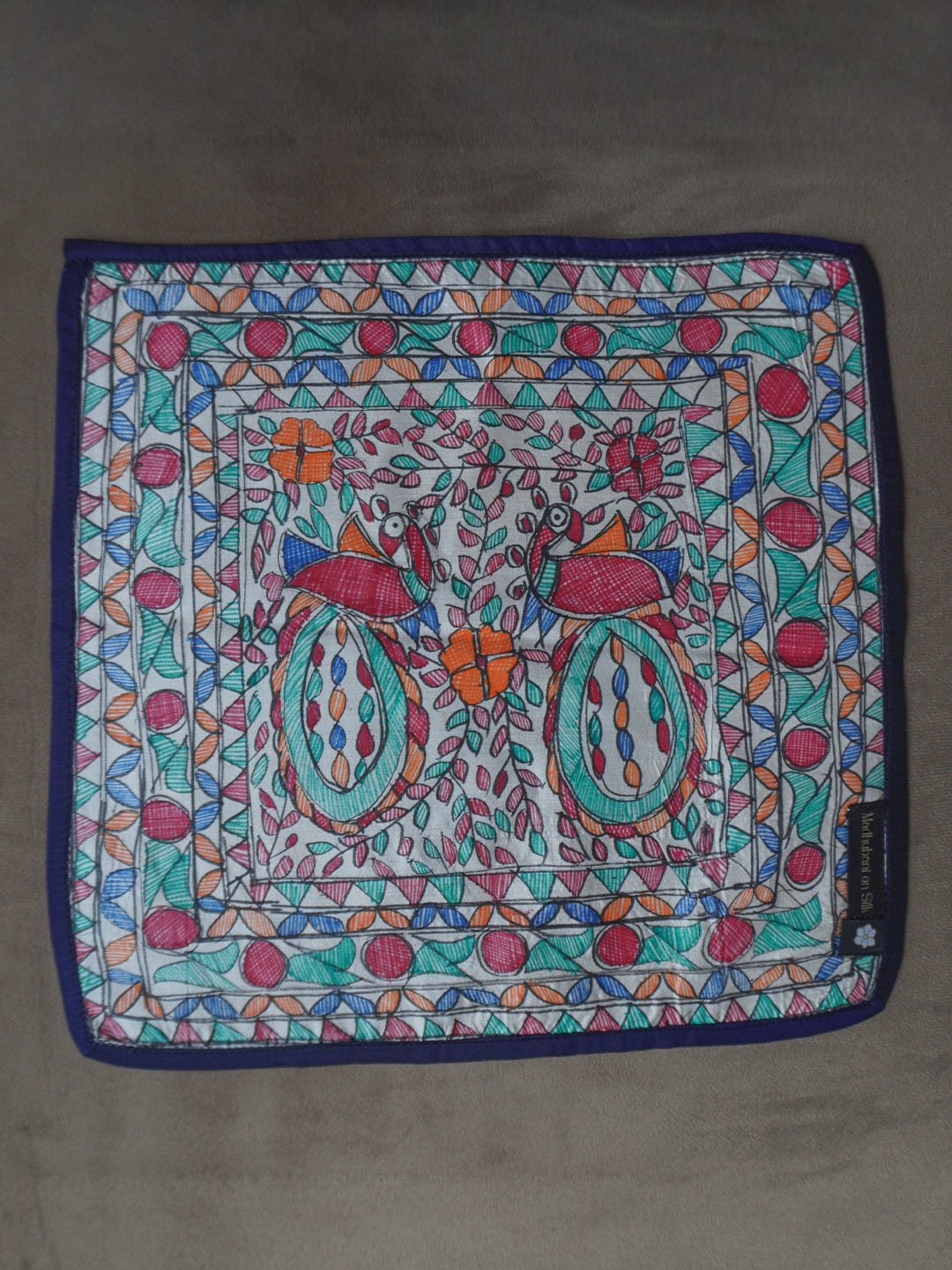 Mosaic Purple Tangaliya Tie Pocket Squares Set