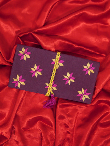 Gulab Plum Phulkari Envelope