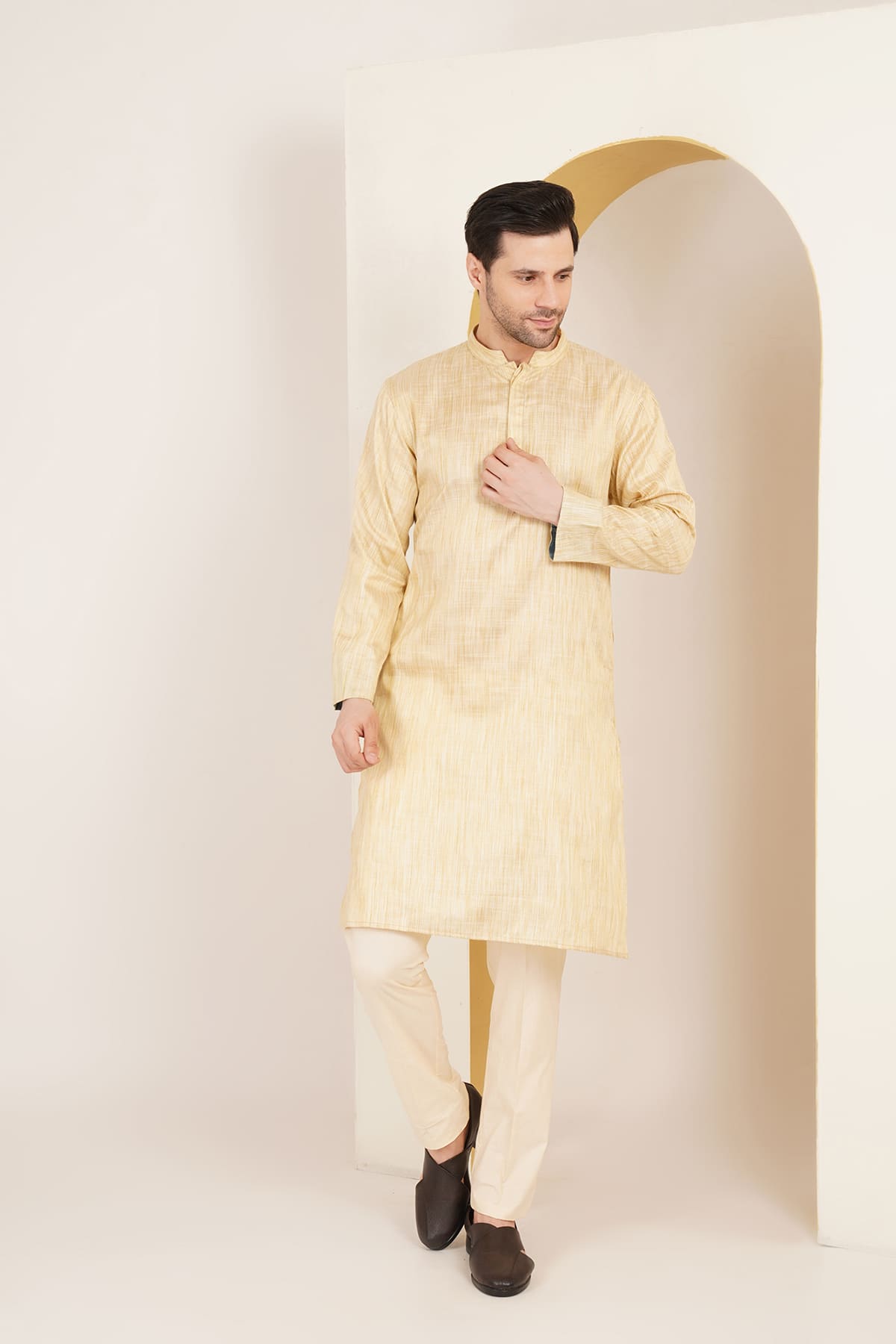Yaman Beige Kurta Set