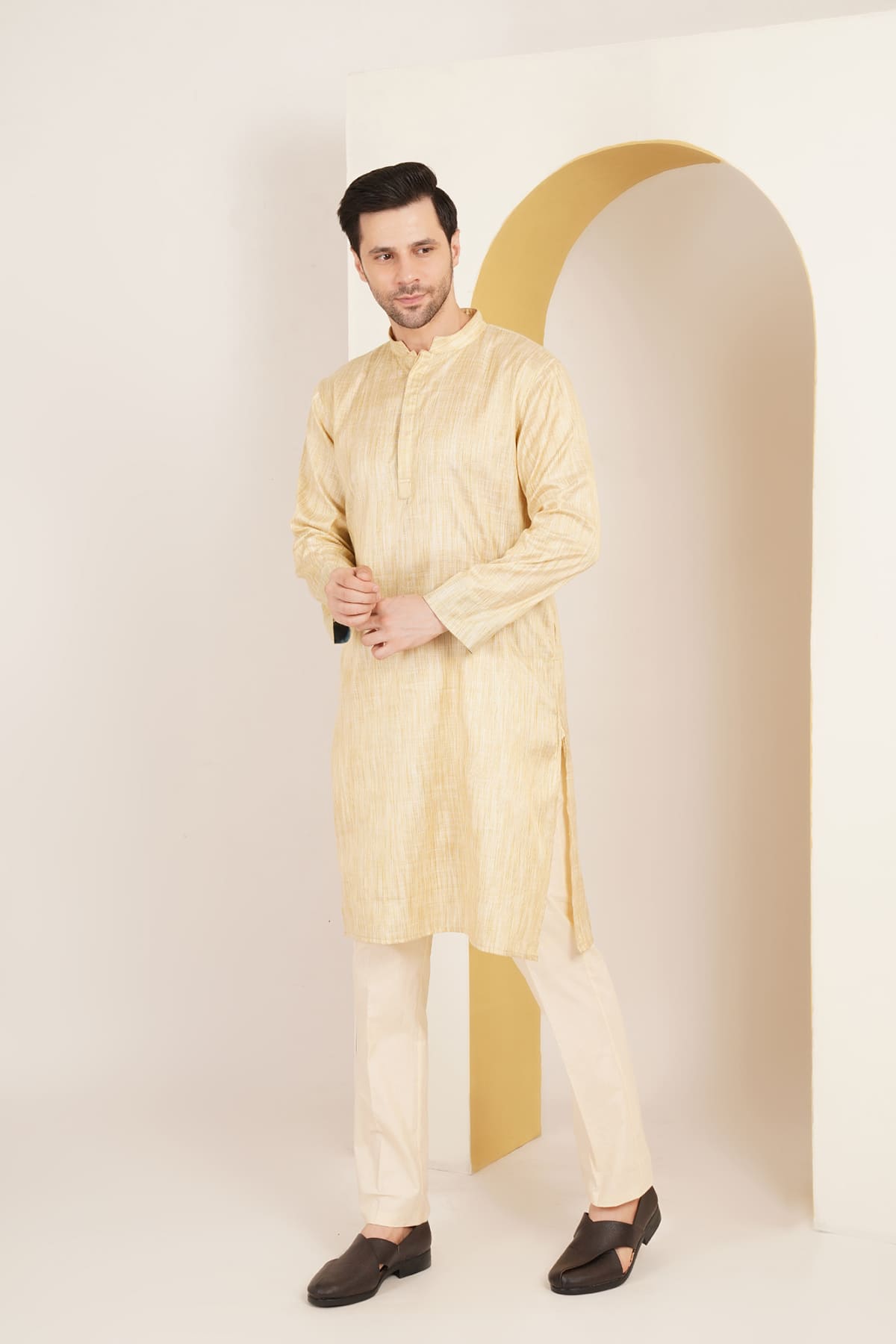 Yaman Beige Kurta Set