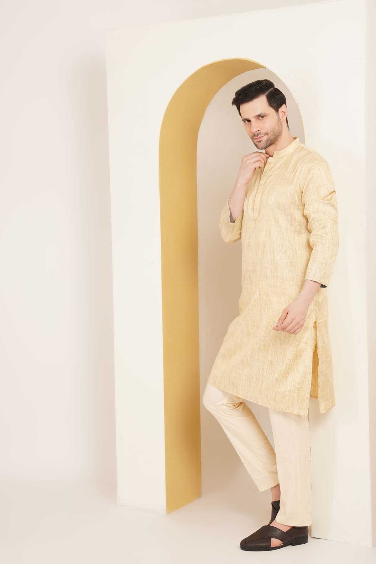 Yaman Beige Kurta Set