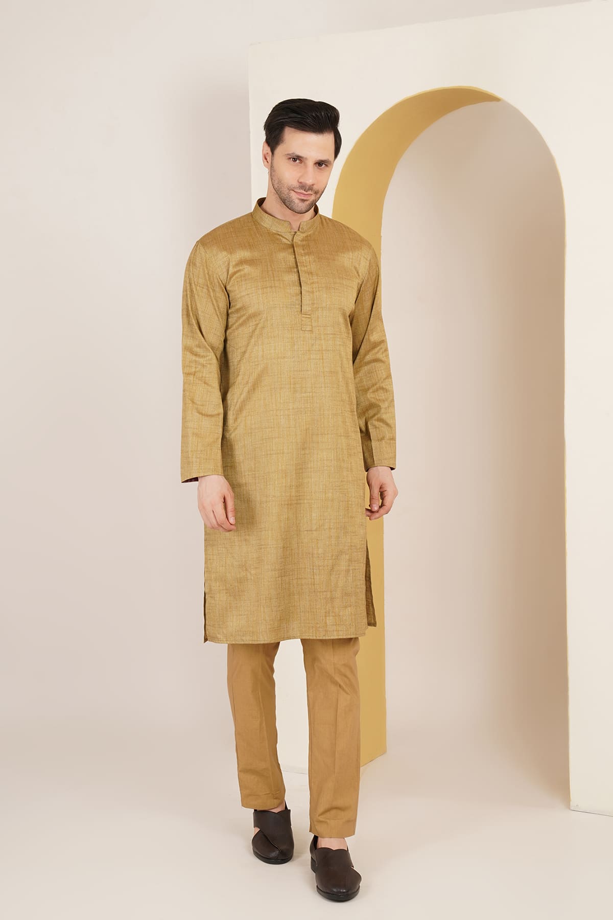 Basant Mustard Kurta Set