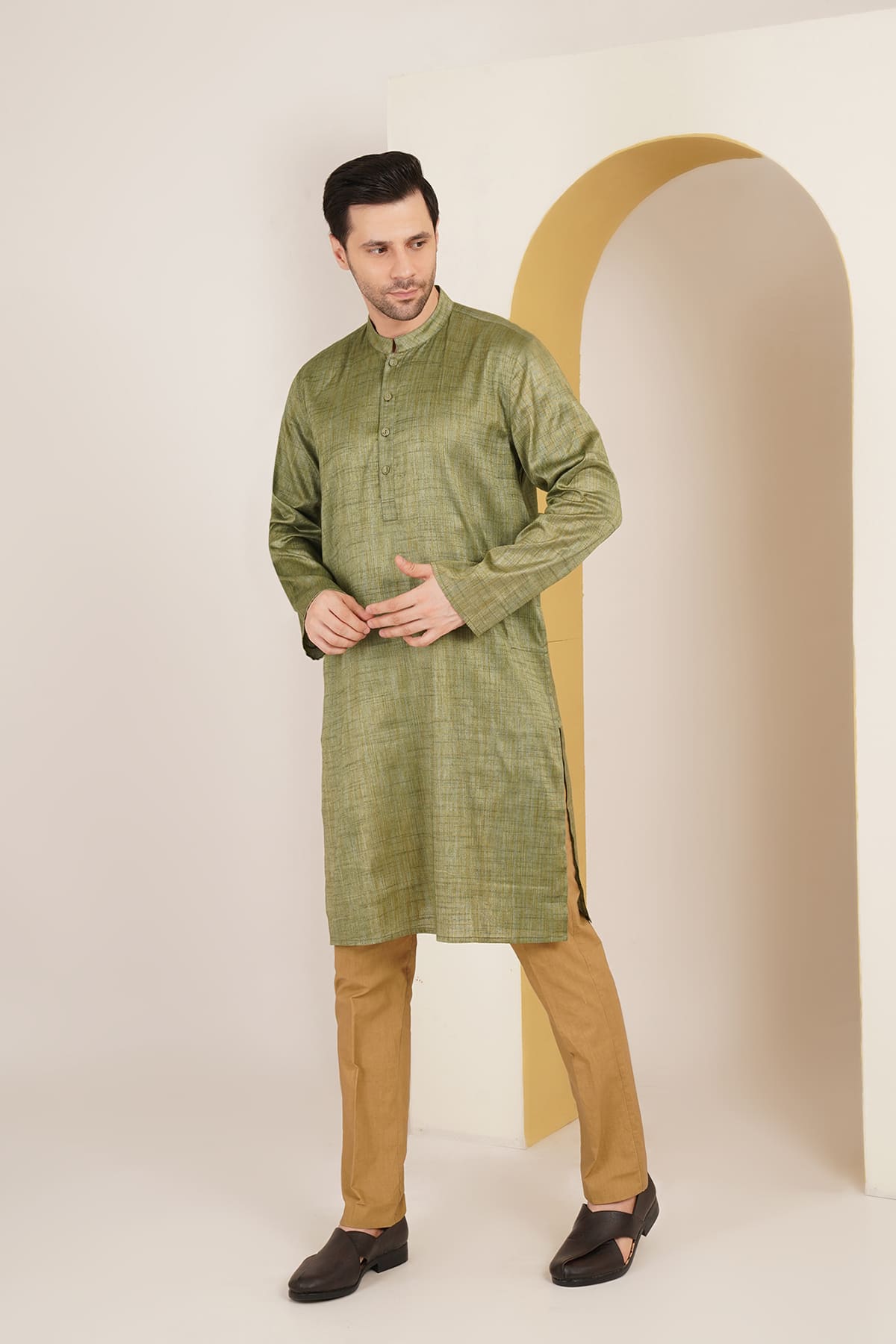 Megh Green Kurta Set