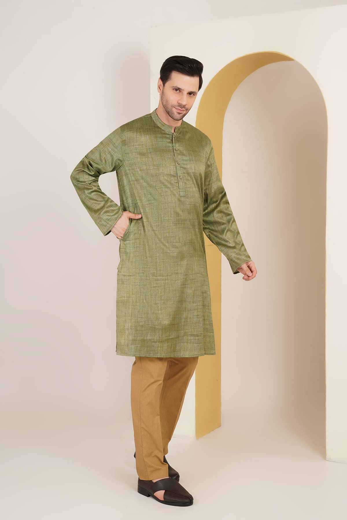Megh Green Kurta Set