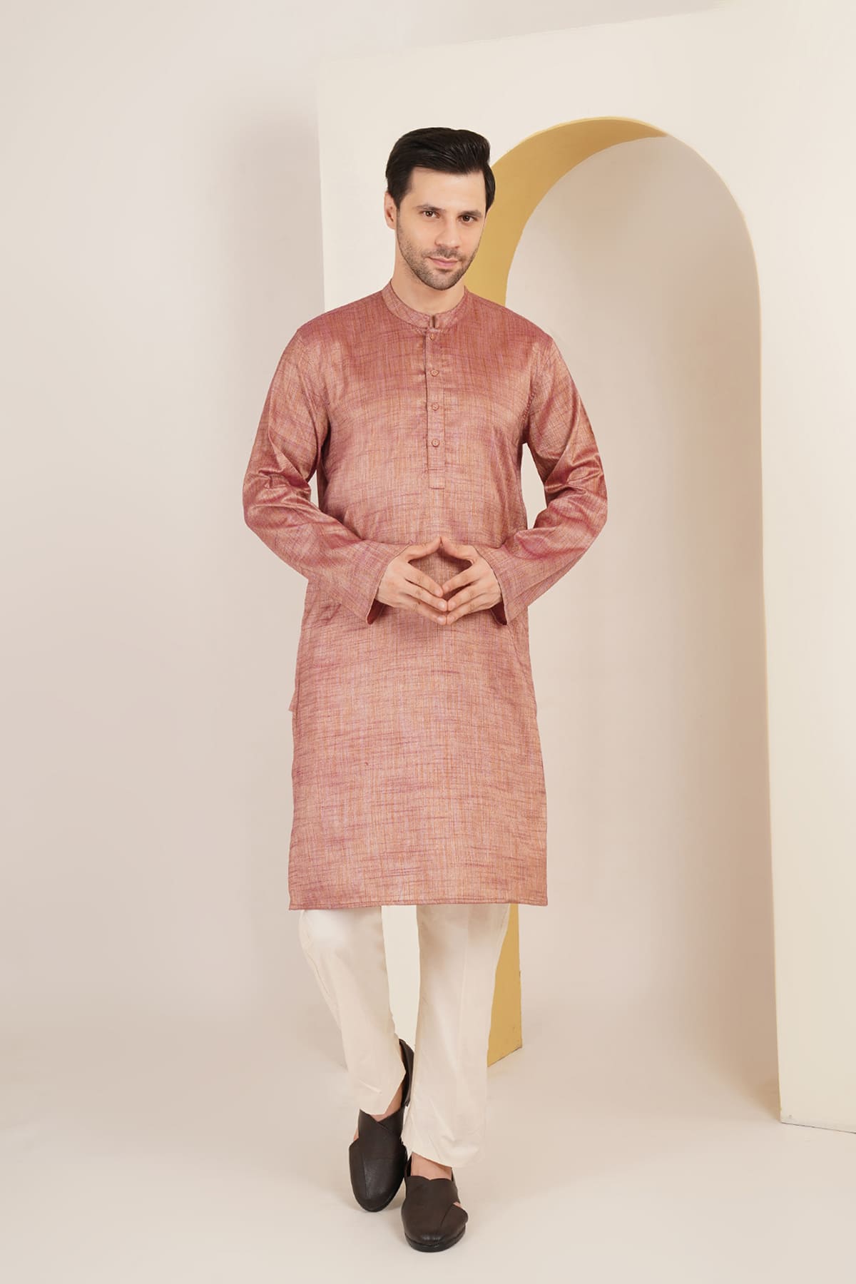 Darbari Pink Kurta Set