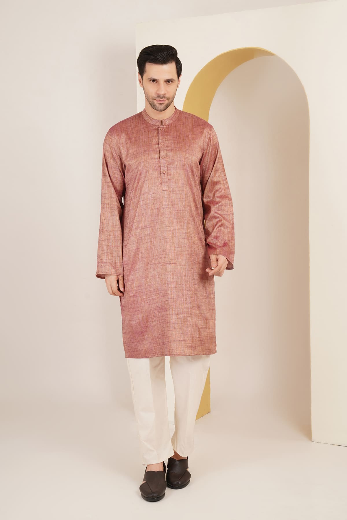 Darbari Pink Kurta Set