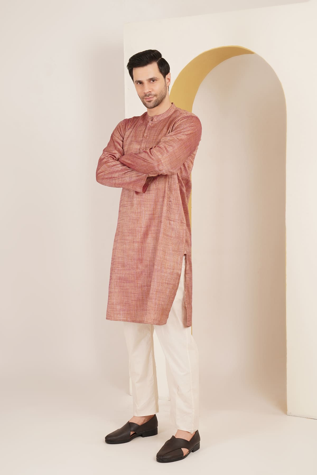 Darbari Pink Kurta Set