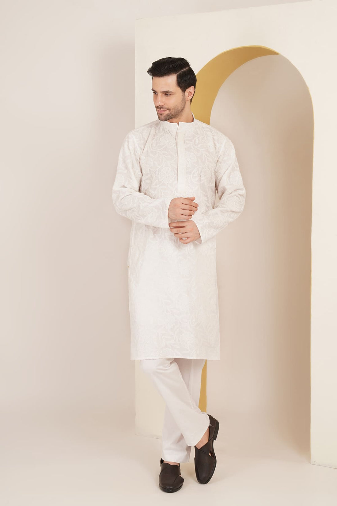 Bhairav White Chikankari Kurta Set