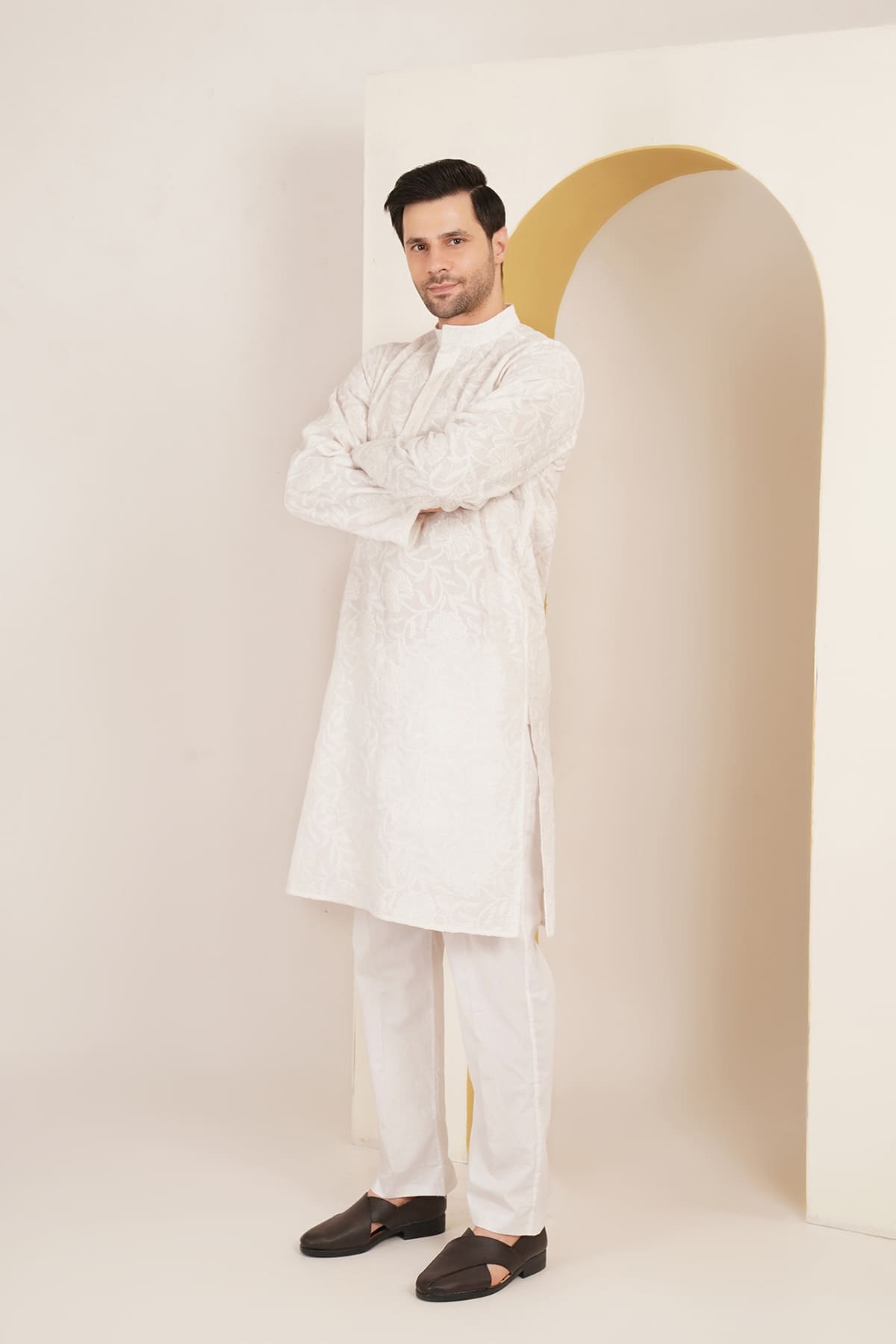 Bhairav White Chikankari Kurta Set