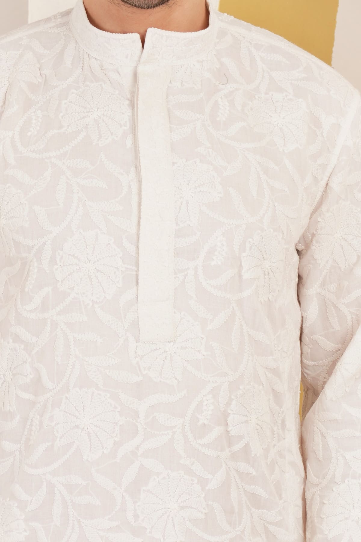 Bhairav White Chikankari Kurta Set