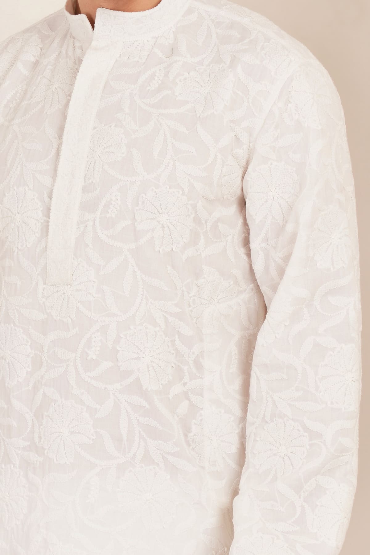 Bhairav White Chikankari Kurta Set