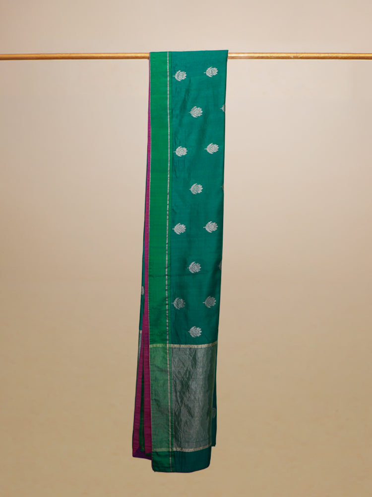 Emerald Green Banarasi Saree