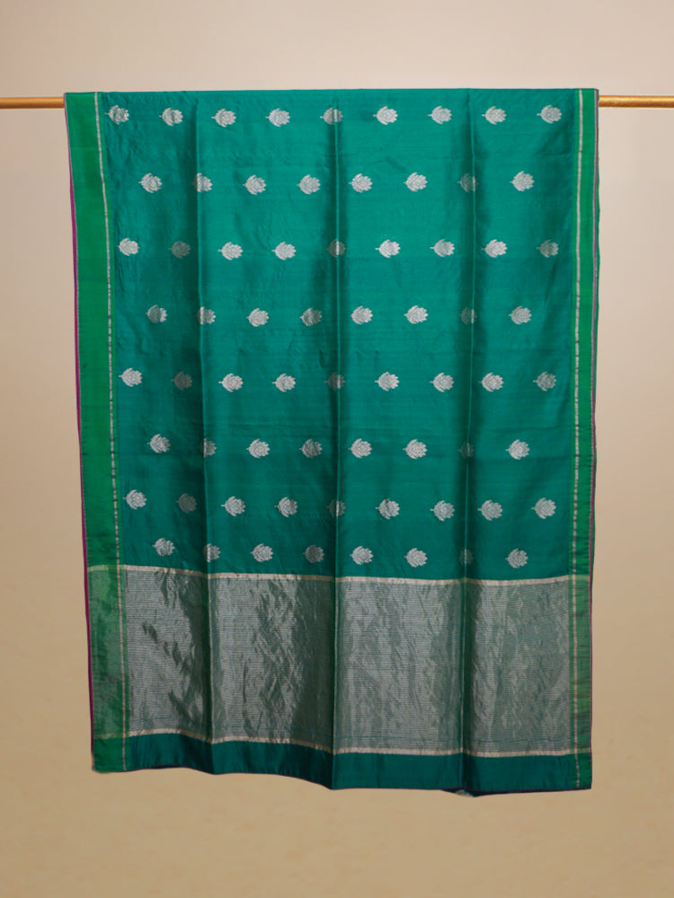 Emerald Green Banarasi Saree