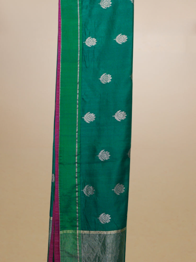 Emerald Green Banarasi Saree