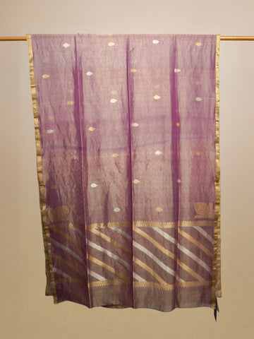 Onion Banarasi Tissue Saree
