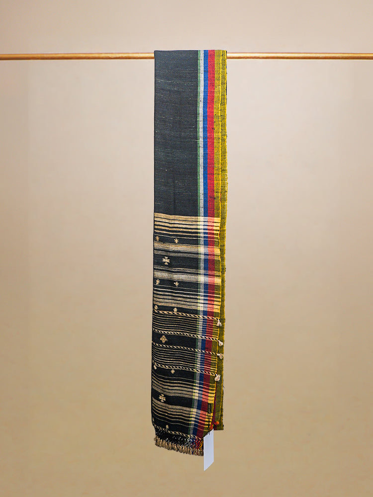 Black Bhujodi Cotton & Tussar Pallu Saree