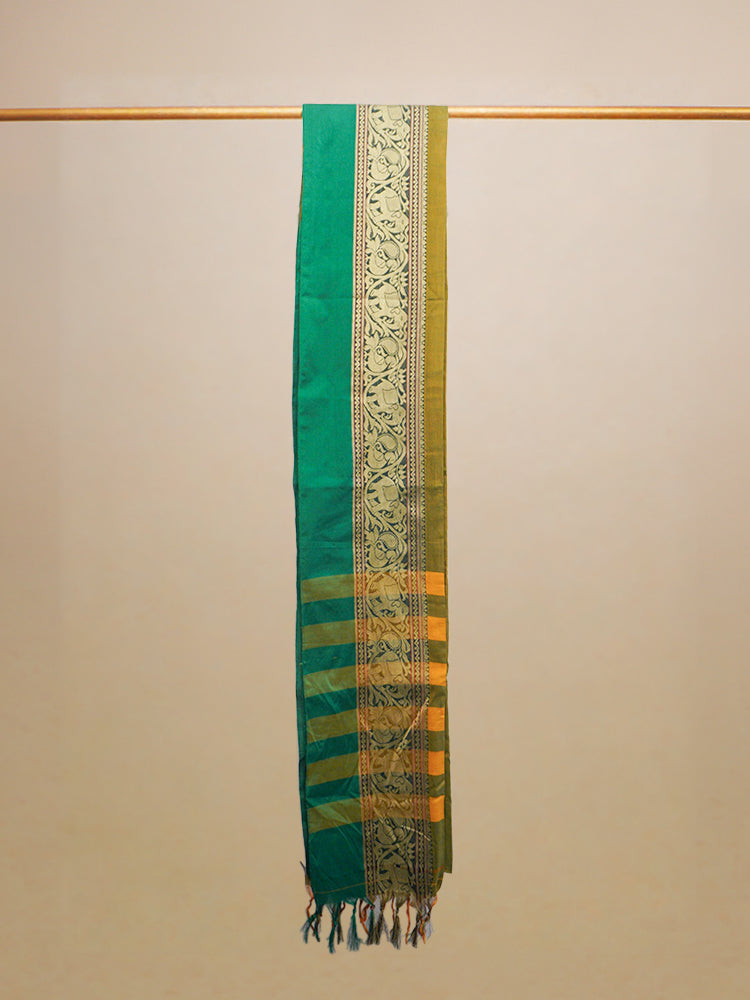 Green Kanjivaram Border Cotton Saree
