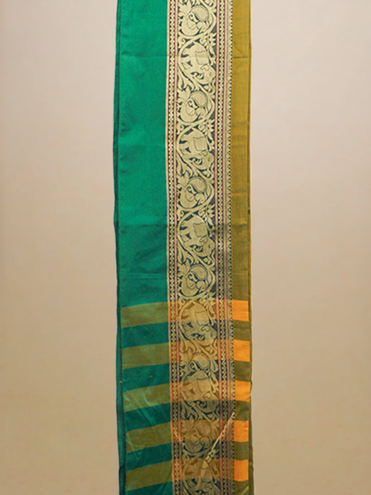 Green Kanjivaram Border Cotton Saree