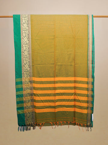 Green Kanjivaram Border Cotton Saree