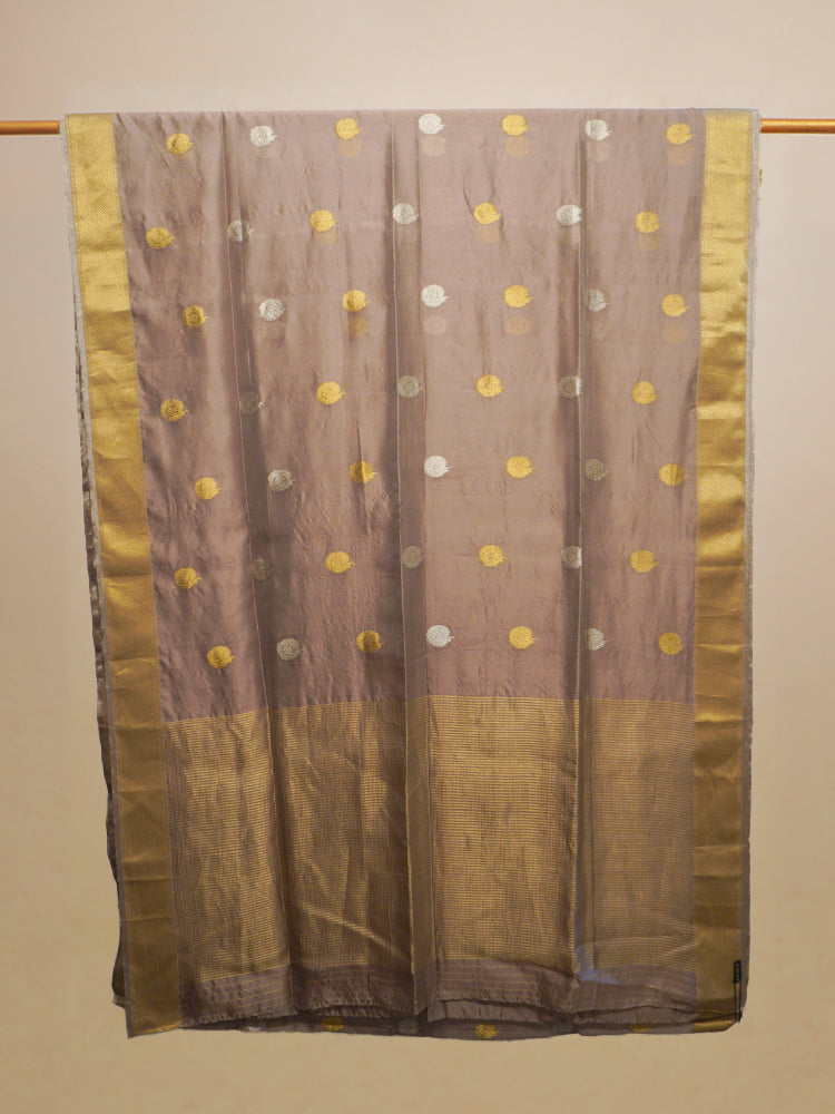 Lilac Kadua Boota Banarasi Silk Saree
