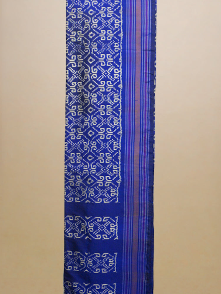 Blue Pochampally Ikat Silk Saree
