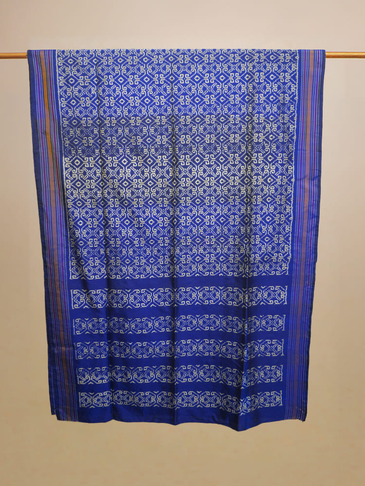 Blue Pochampally Ikat Silk Saree