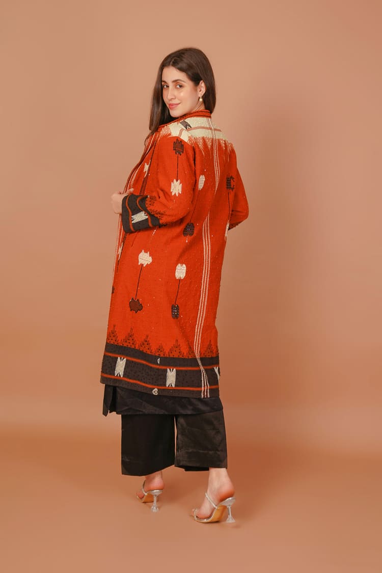 Ember Rust & Black Kotpad Jacket