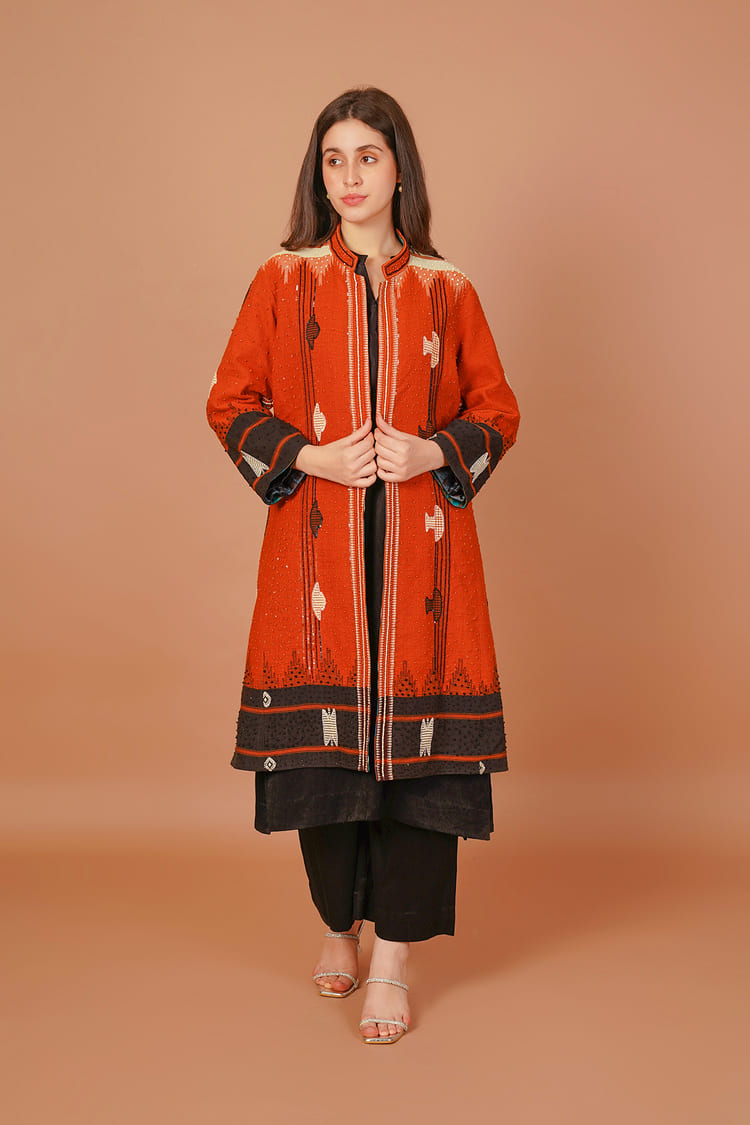 Ember Rust & Black Kotpad Jacket