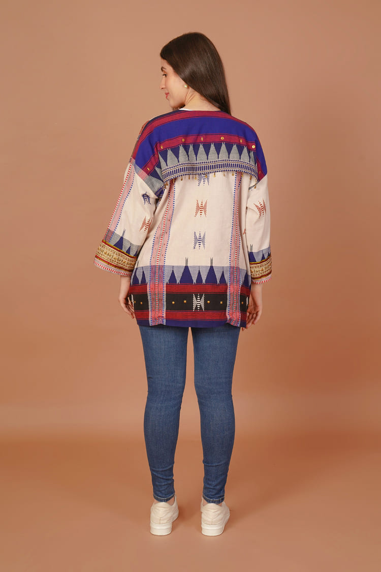 Mosaic Multicolour Kotpad Short Jacket