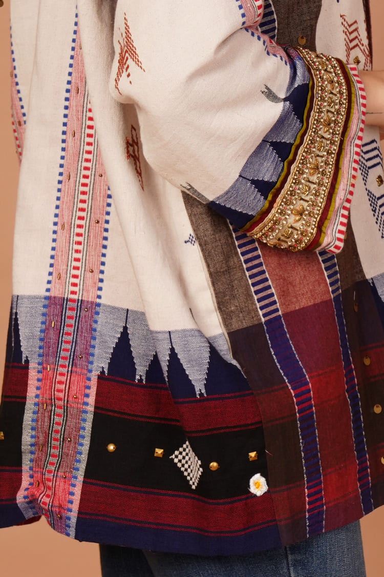 Mosaic Multicolour Kotpad Short Jacket