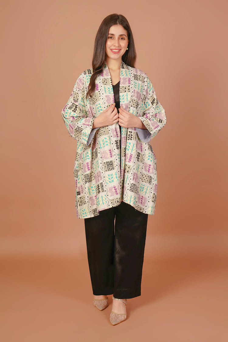 Gulzar Multicolour Kantha Overlay