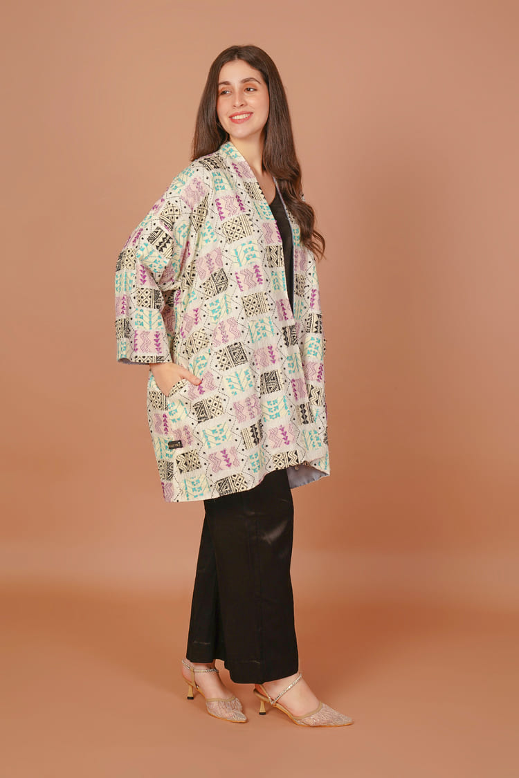 Gulzar Multicolour Kantha Overlay