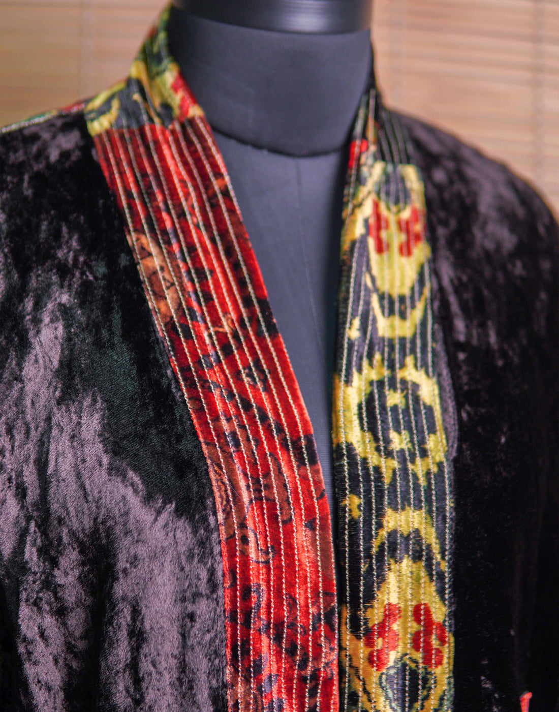 Saaj Black Velvet Overlay