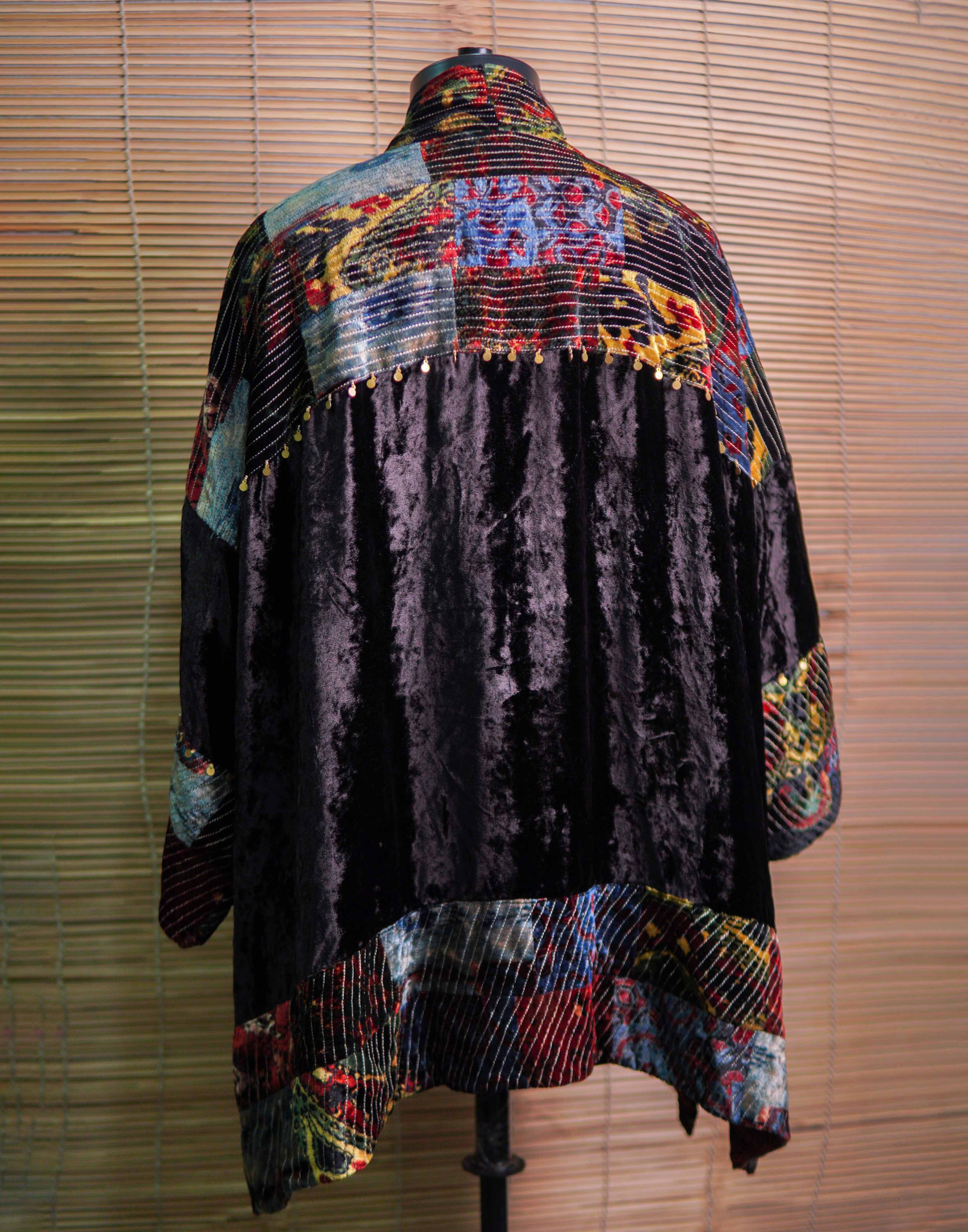 Saaj Black Velvet Overlay