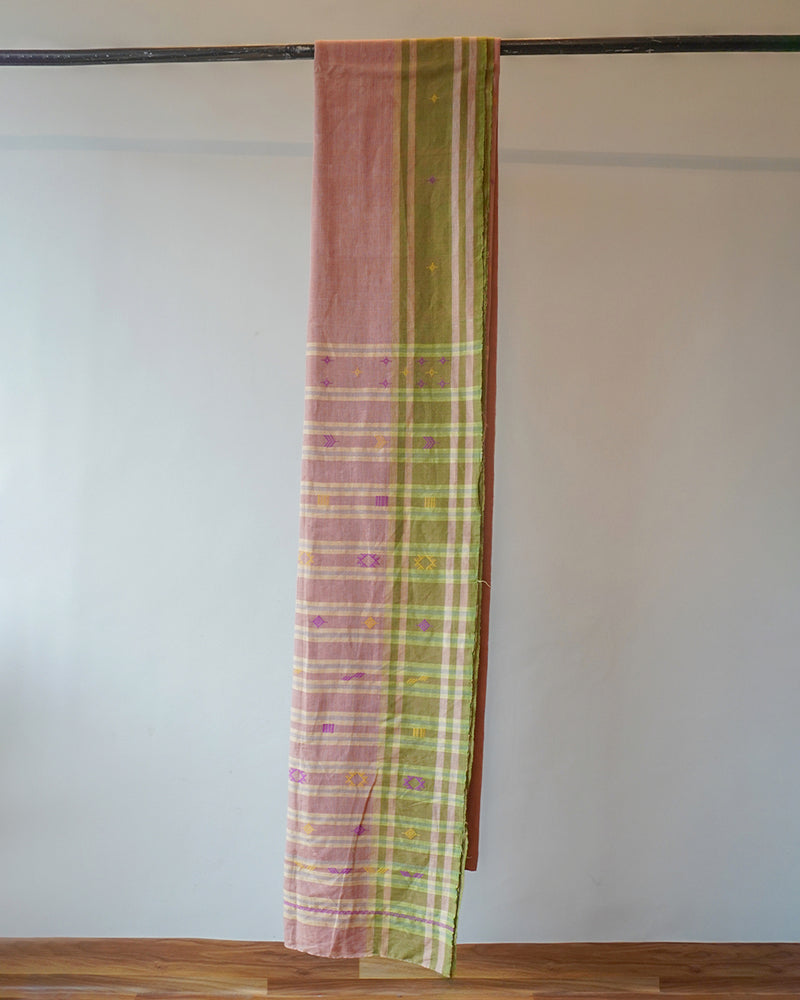 Pink Cotton Pattu Weave Rajasthani