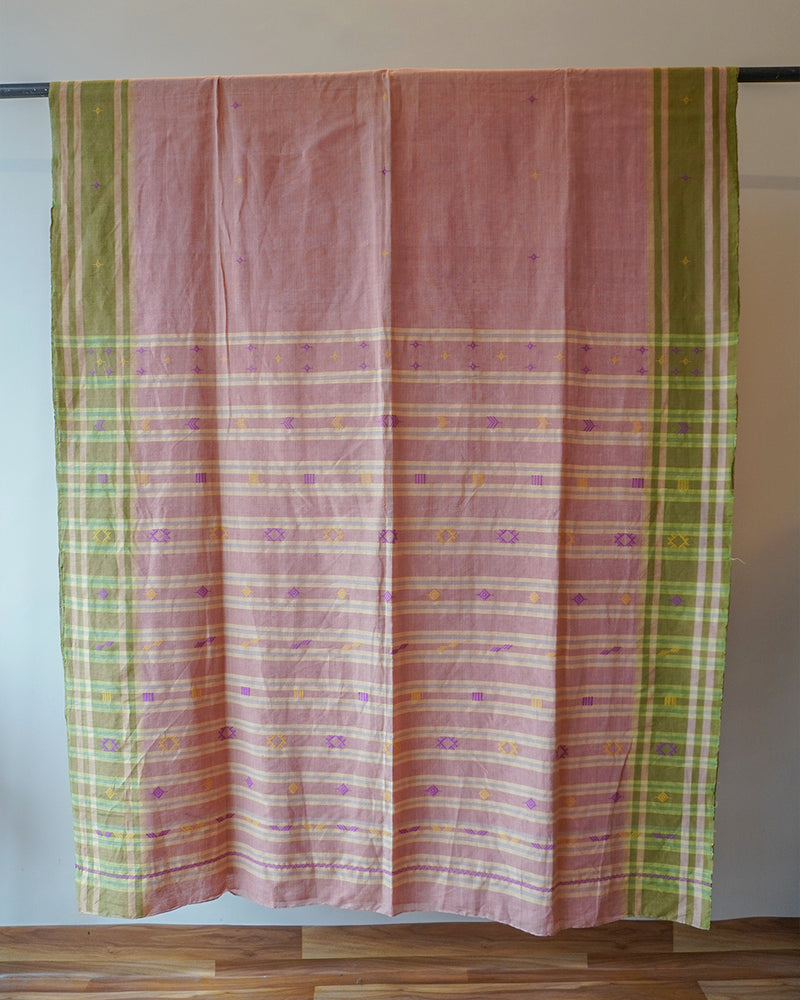 Pink Cotton Pattu Weave Rajasthani