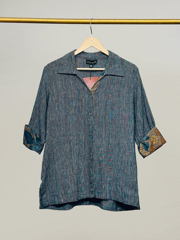 Black Bhujodi Sleeves Detail Shirt