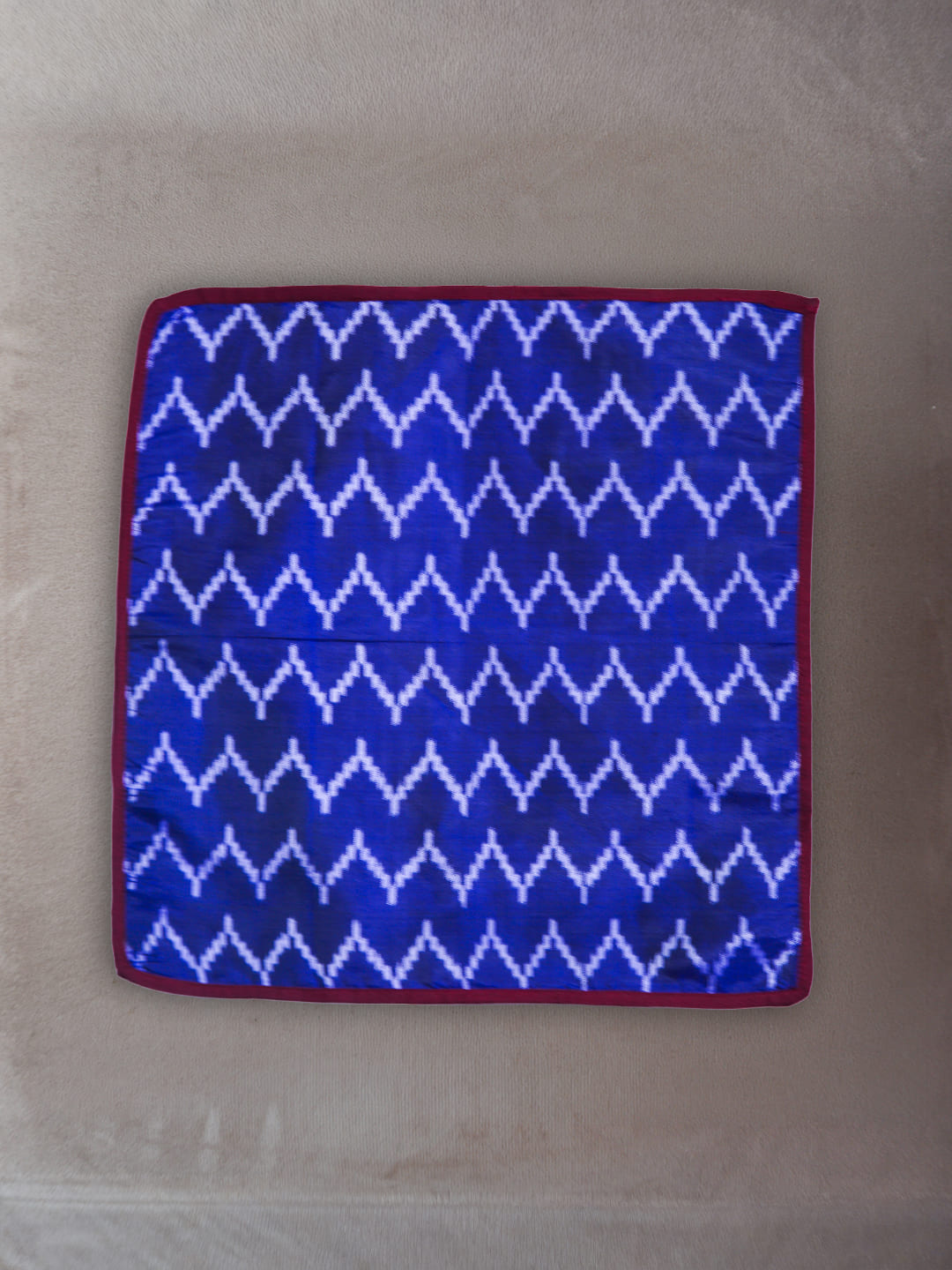 Blue Patola single Pocket Square Gift Box
