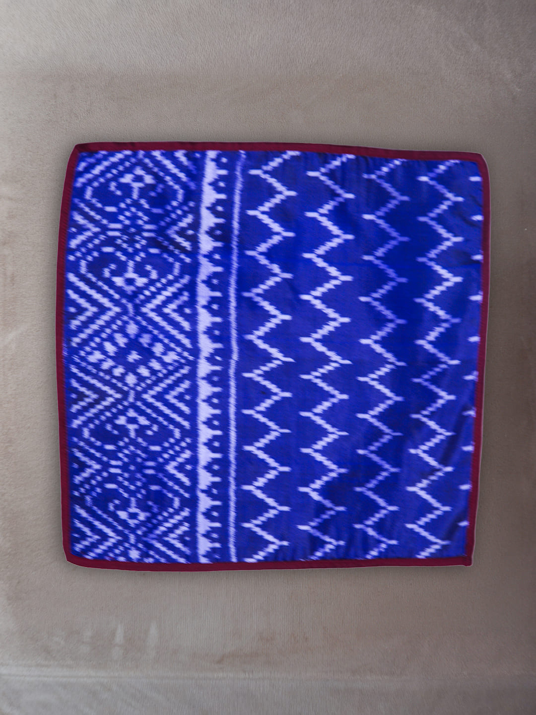 Blue & white Patola single Pocket Square Gift Box